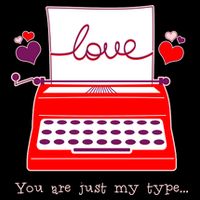 Funny Cute Valentines Day You Are Just My Type Typewriter Love Backpack