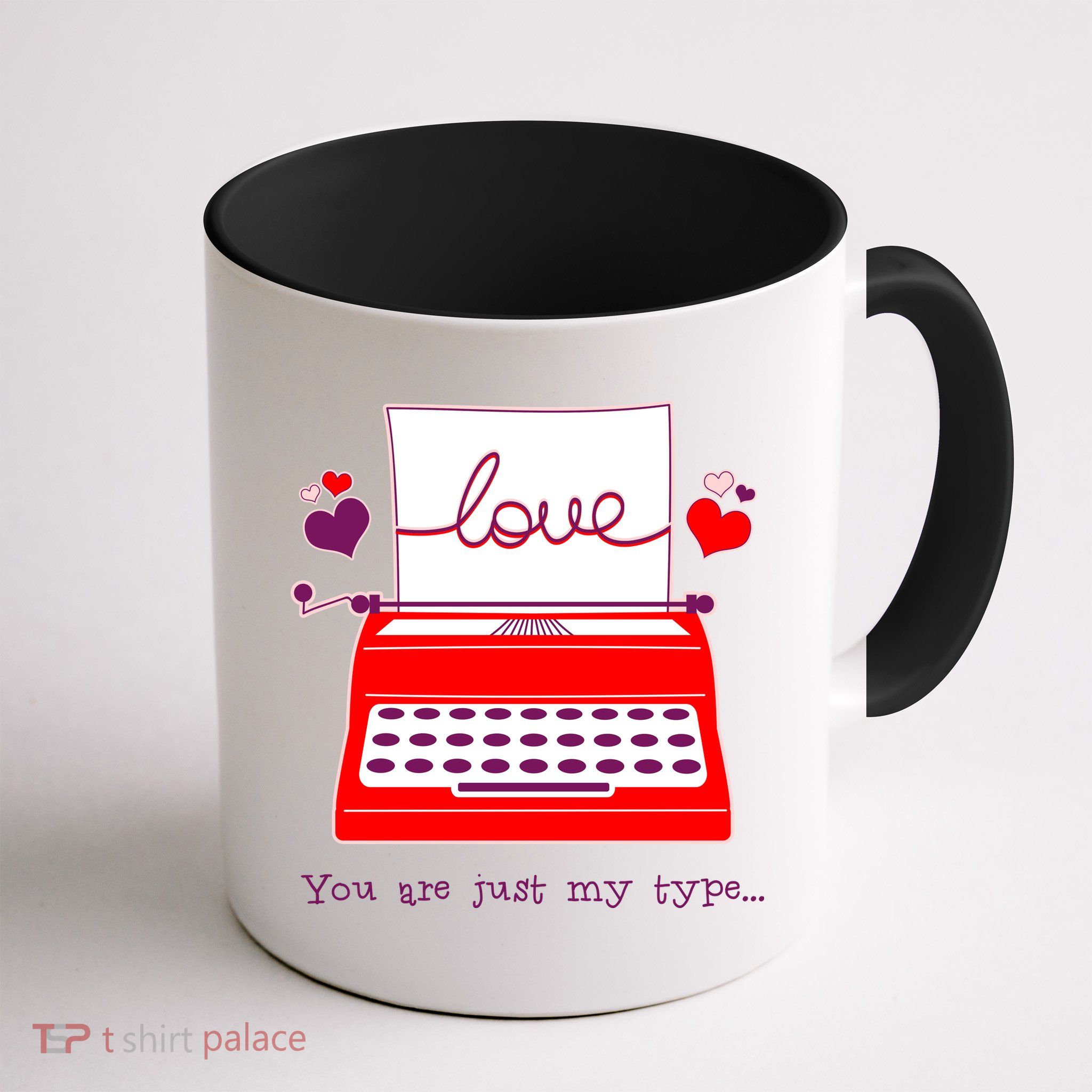 Funny Cute Valentines Day You Are Just My Type Typewriter Love Mug