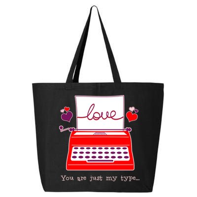 Funny Cute Valentines Day You Are Just My Type Typewriter Love 25L Jumbo Tote