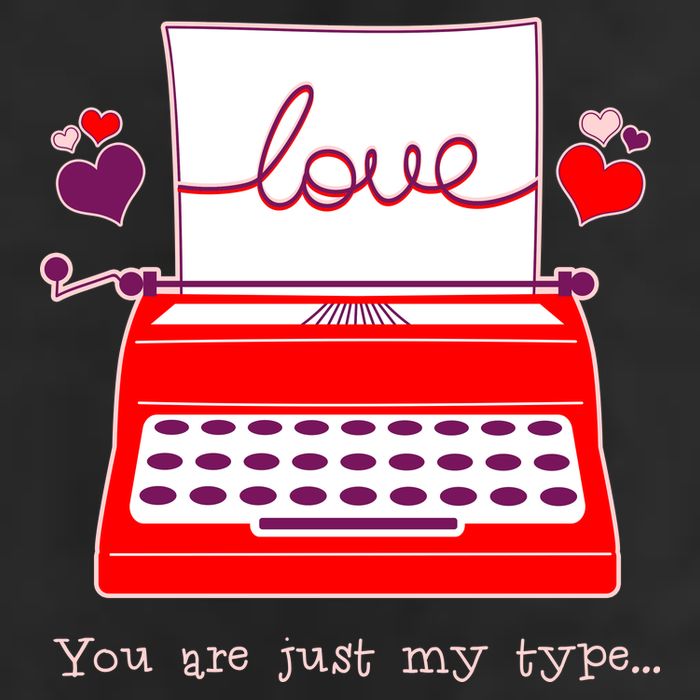 Funny Cute Valentines Day You Are Just My Type Typewriter Love Golf Towel