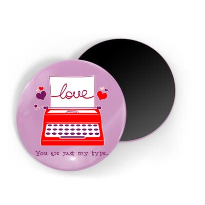 Funny Cute Valentines Day You Are Just My Type Typewriter Love Magnet