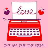 Funny Cute Valentines Day You Are Just My Type Typewriter Love Baby Bodysuit