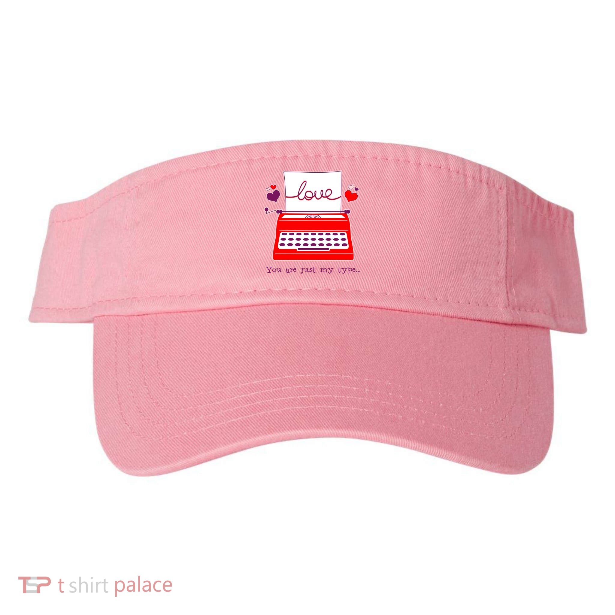 Funny Cute Valentines Day You Are Just My Type Typewriter Love Visor