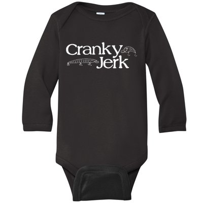 Funny Cranky Vintage Outdoor Fishing Lure Baby Long Sleeve Bodysuit