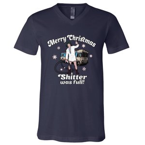 Funny Christmas Vacation Merry Christmas Shitters Full Christmas V-Neck T-Shirt