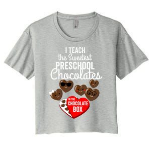 Funny Cute Valentines Day Gift Idea For Preschool Teachers Gift Women's Crop Top Tee