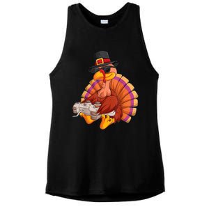 Funny Cute Video Game Thanksgiving Turkey Gamer Boys Ns Gaming Ladies PosiCharge Tri-Blend Wicking Tank