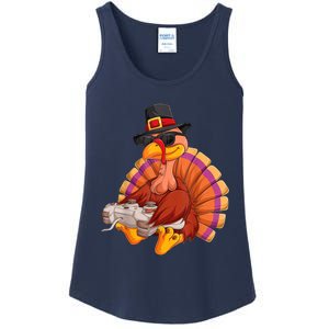 Funny Cute Video Game Thanksgiving Turkey Gamer Boys Ns Gaming Ladies Essential Tank