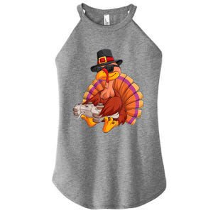 Funny Cute Video Game Thanksgiving Turkey Gamer Boys Ns Gaming Women's Perfect Tri Rocker Tank