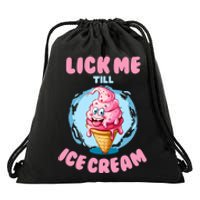 Funny Cartoon Valentines Day Cute Ice Cream Romantic Drawstring Bag