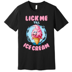 Funny Cartoon Valentines Day Cute Ice Cream Romantic Premium T-Shirt