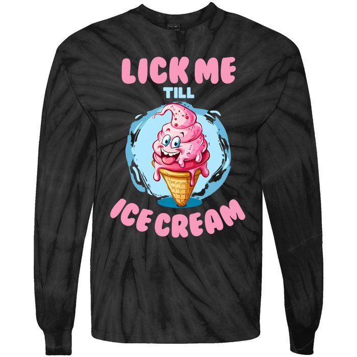 Funny Cartoon Valentines Day Cute Ice Cream Romantic Tie-Dye Long Sleeve Shirt