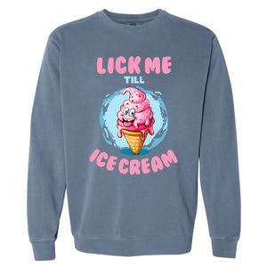 Funny Cartoon Valentines Day Cute Ice Cream Romantic Garment-Dyed Sweatshirt