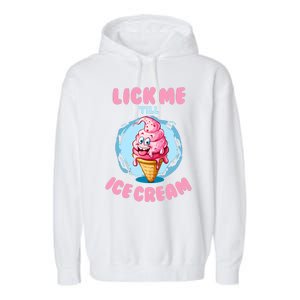 Funny Cartoon Valentines Day Cute Ice Cream Romantic Garment-Dyed Fleece Hoodie