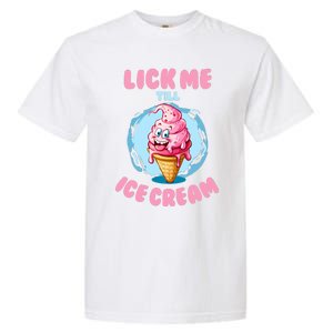 Funny Cartoon Valentines Day Cute Ice Cream Romantic Garment-Dyed Heavyweight T-Shirt