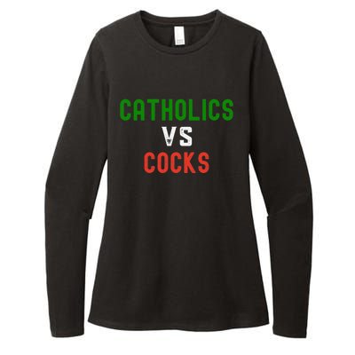 Funny Catholics VS Cocks Religious Womens CVC Long Sleeve Shirt