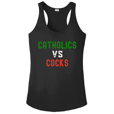 Funny Catholics VS Cocks Religious Ladies PosiCharge Competitor Racerback Tank