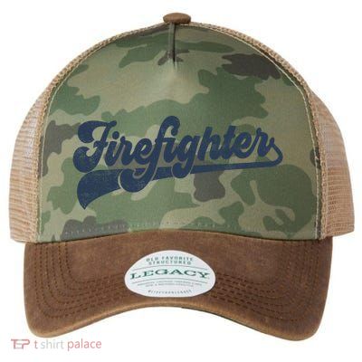 Firefighter Cute Vintage Graphic Cool Gift Legacy Tie Dye Trucker Hat