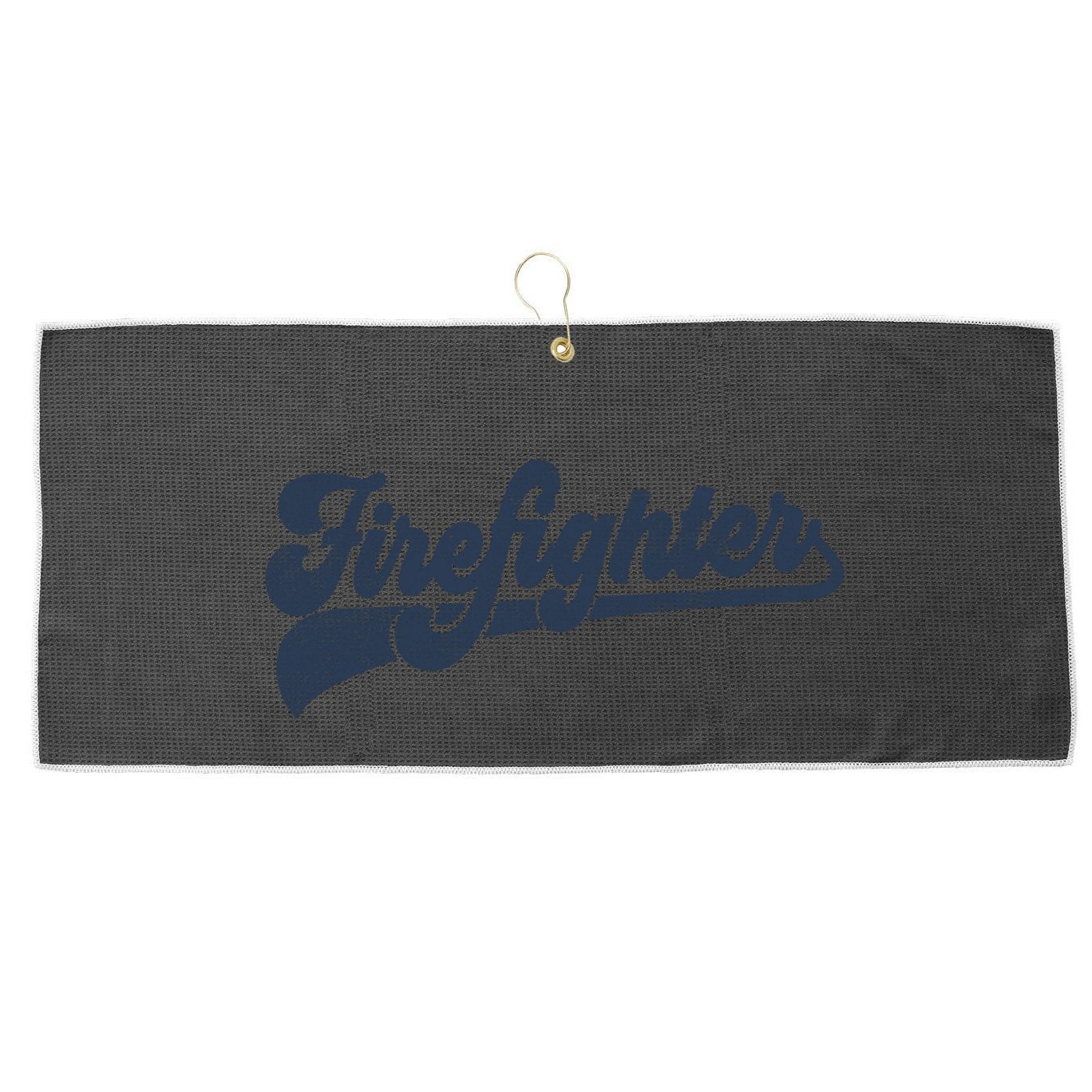 Firefighter Cute Vintage Graphic Cool Gift Large Microfiber Waffle Golf Towel