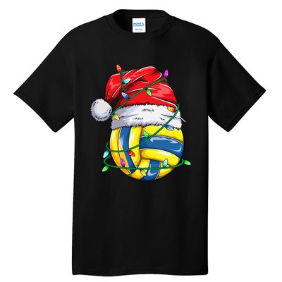 Funny Christmas Volleyball Players Lovers Xmas Tall T-Shirt