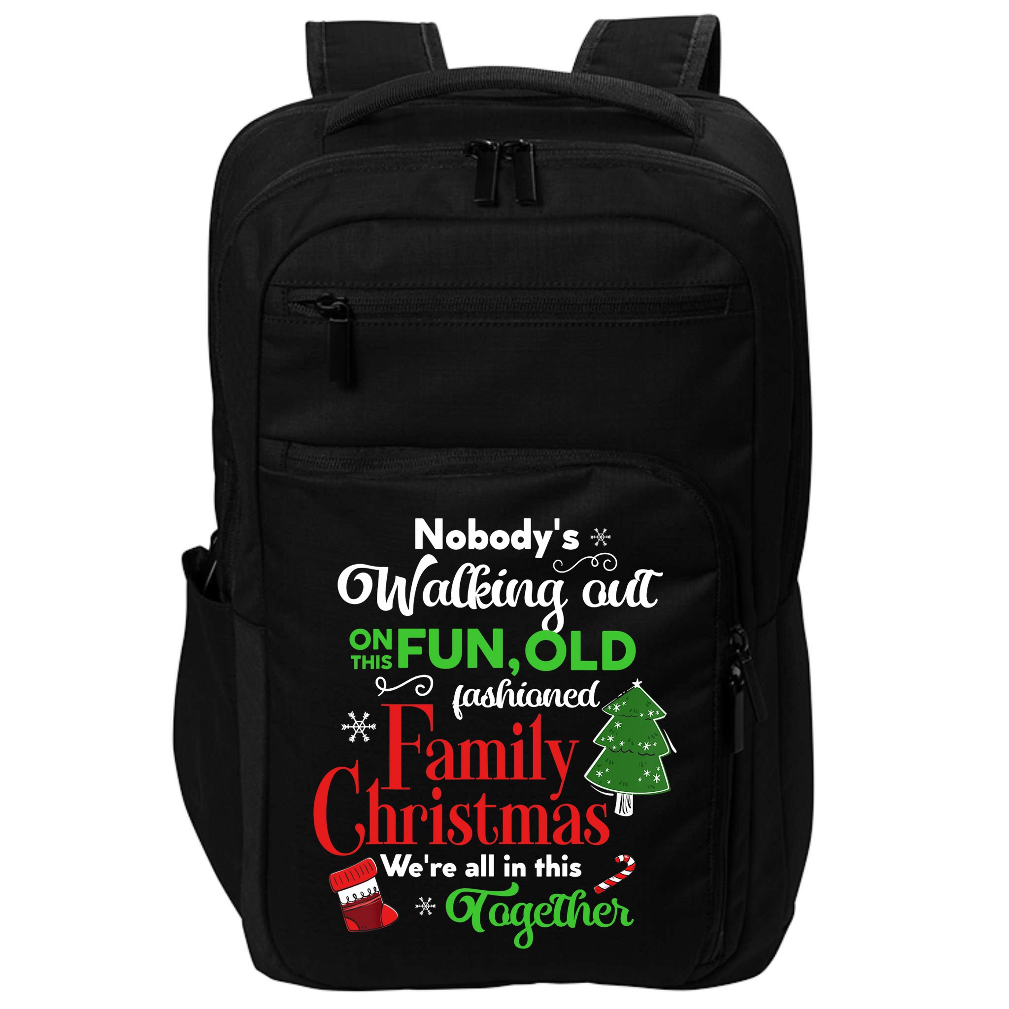 Family Christmas Vacation Pajamas Funny XMAS Ugly Christmas Impact Tech Backpack