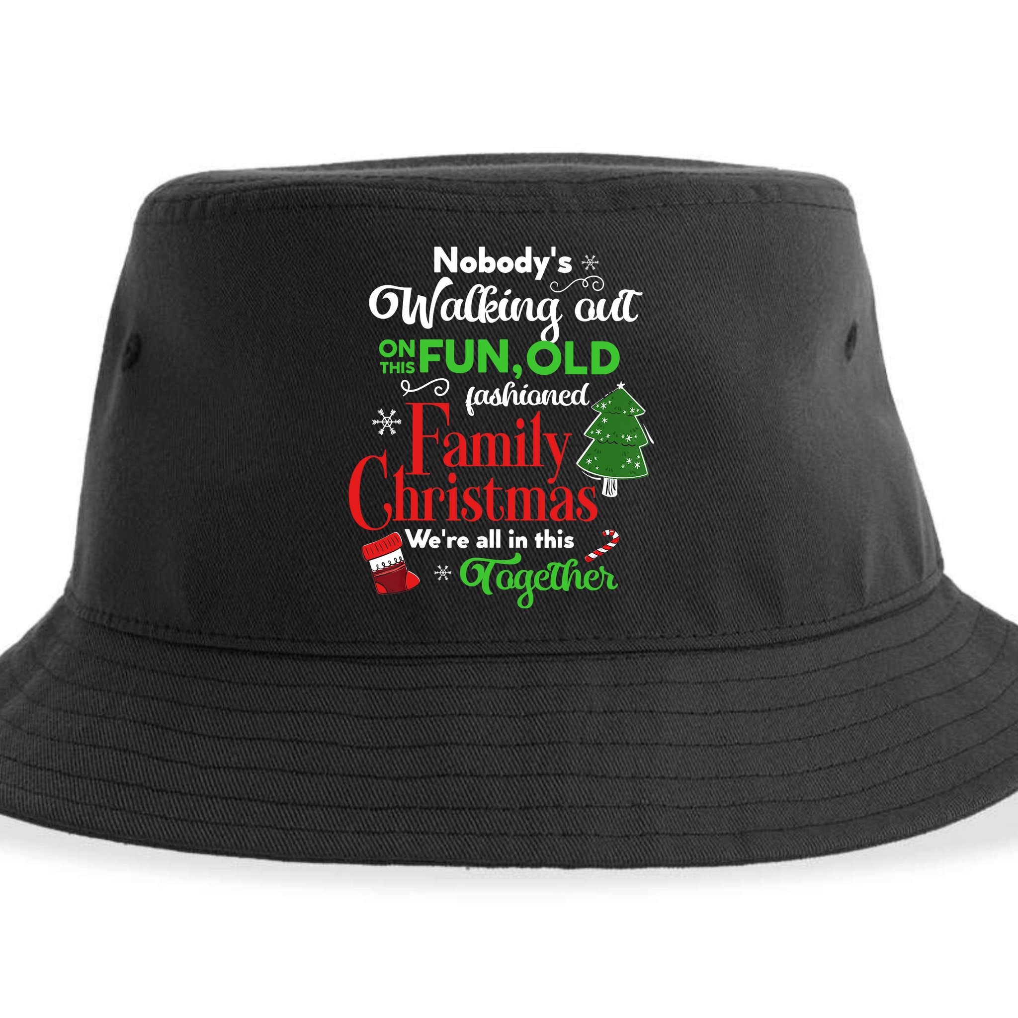 Family Christmas Vacation Pajamas Funny XMAS Ugly Christmas Sustainable Bucket Hat