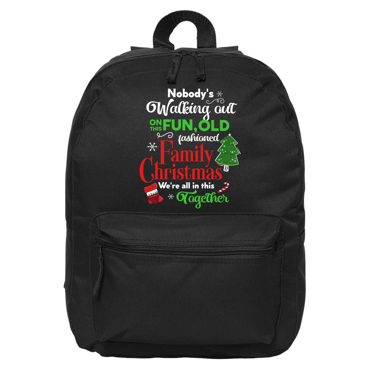 Family Christmas Vacation Pajamas Funny XMAS Ugly Christmas 16 in Basic Backpack