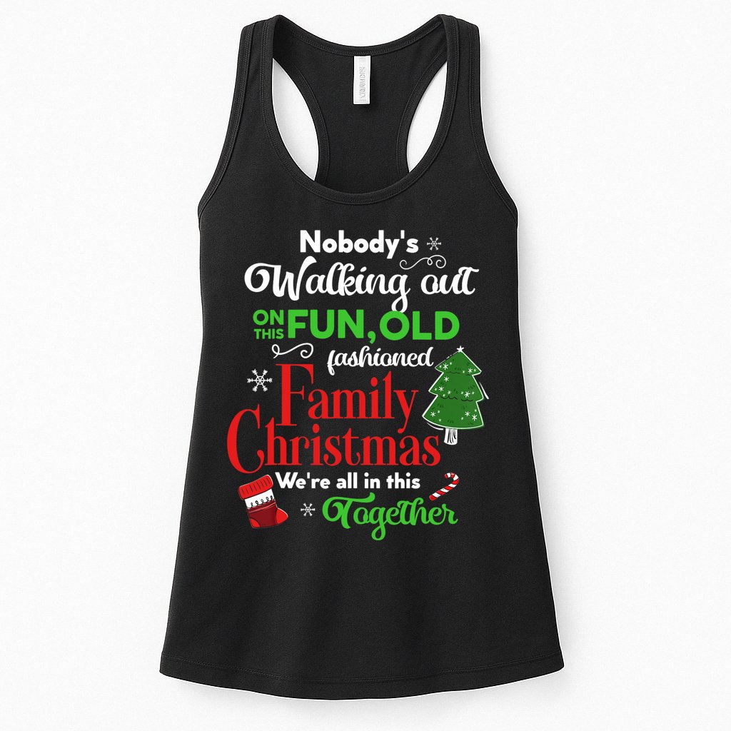 Family Christmas Vacation Pajamas Funny XMAS Ugly Christmas Womens Tank Top