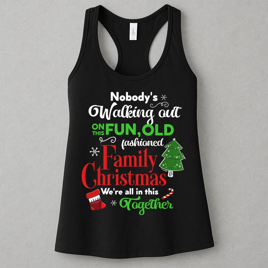 Family Christmas Vacation Pajamas Funny XMAS Ugly Christmas Womens Tank Top