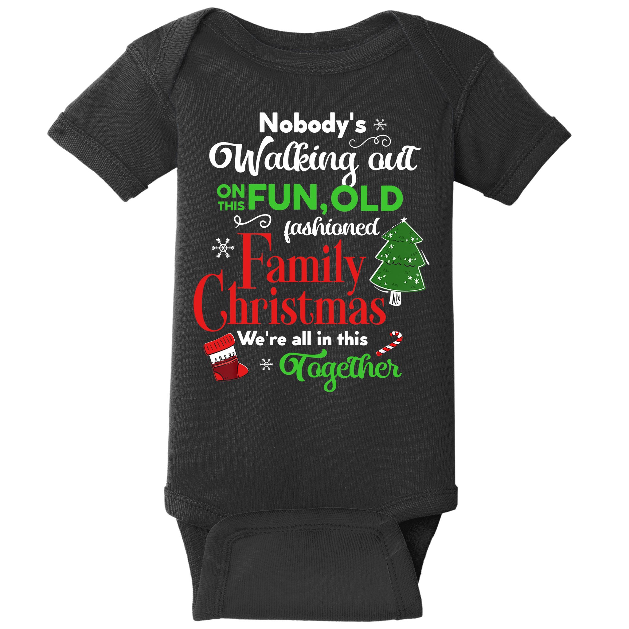 Family Christmas Vacation Pajamas Funny XMAS Ugly Christmas Baby Bodysuit