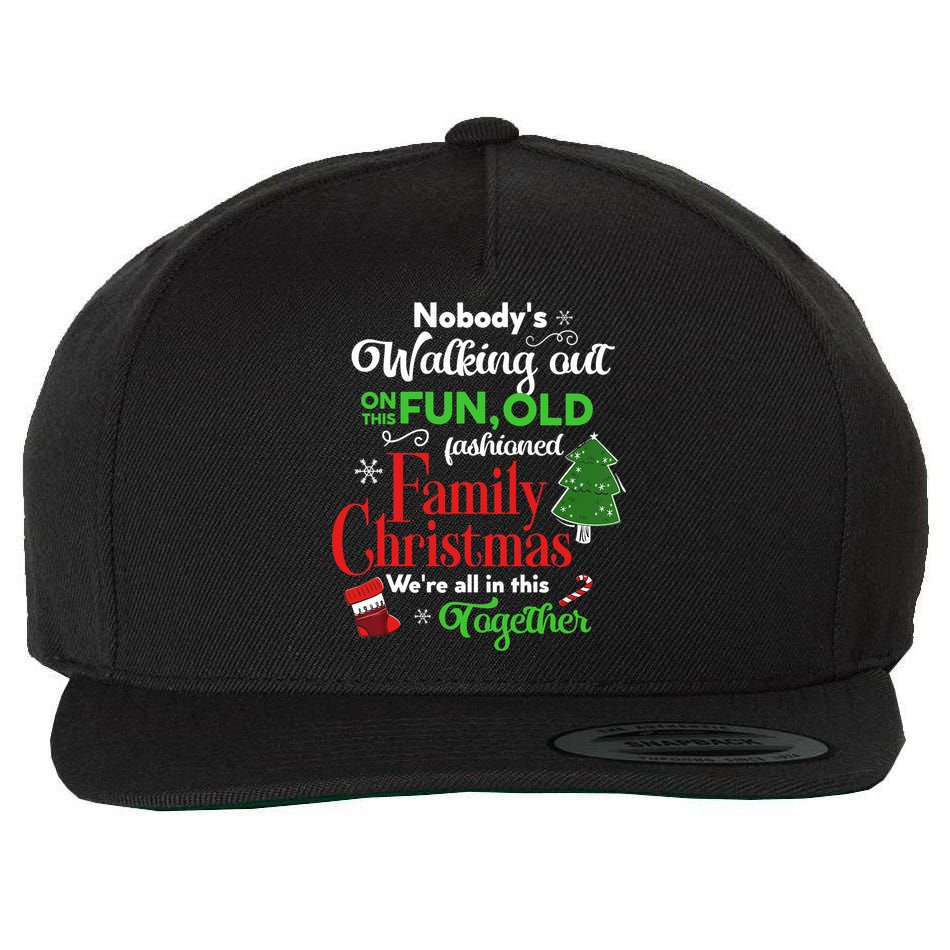 Family Christmas Vacation Pajamas Funny XMAS Ugly Christmas Wool Snapback Cap