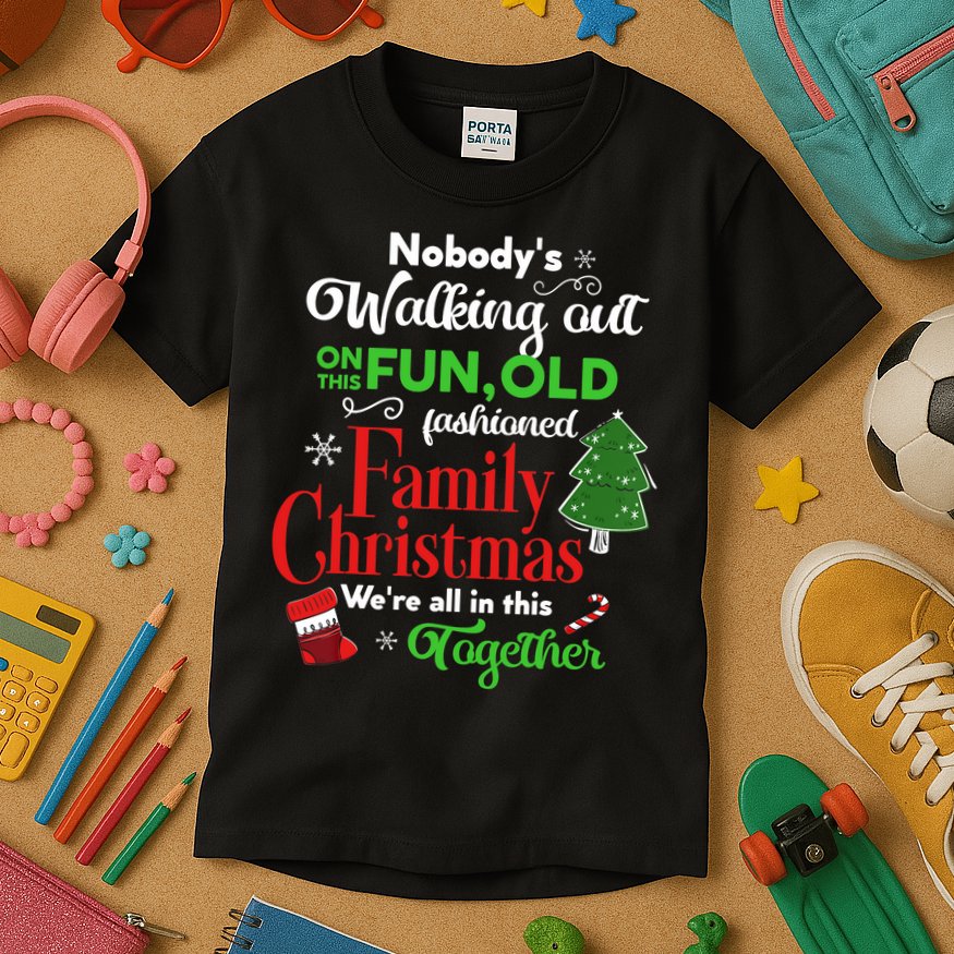 Family Christmas Vacation Pajamas Funny XMAS Ugly Christmas Kids T-Shirt