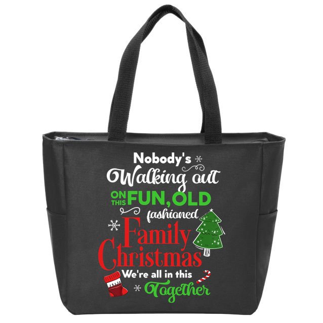 Family Christmas Vacation Pajamas Funny XMAS Ugly Christmas Zip Tote Bag