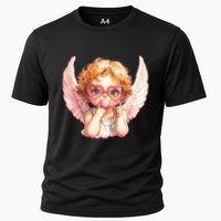Funny Cute Valentines Day Cupid Bubble Gum Cooling Performance Crew T-Shirt