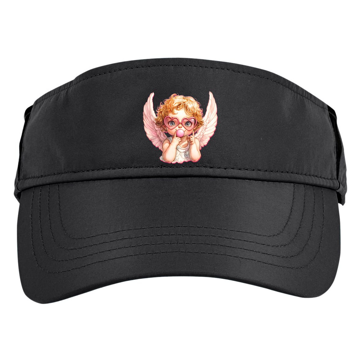 Funny Cute Valentines Day Cupid Bubble Gum Adult Drive Performance Visor