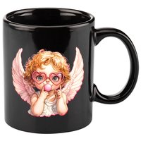 Funny Cute Valentines Day Cupid Bubble Gum 11oz C Handle Ceramic Mug