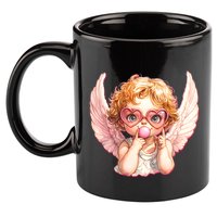 Funny Cute Valentines Day Cupid Bubble Gum 11oz C Handle Ceramic Mug