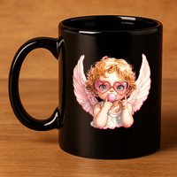 Funny Cute Valentines Day Cupid Bubble Gum 11oz C Handle Ceramic Mug