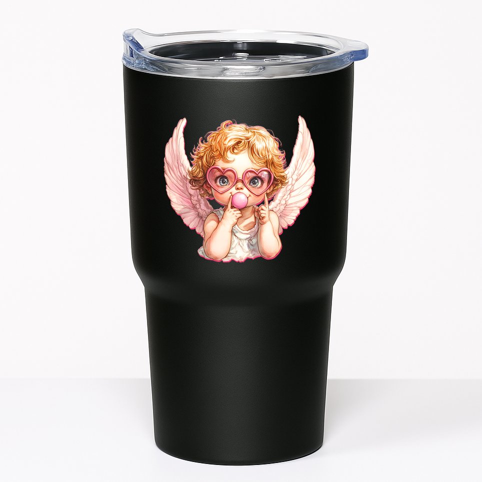 Funny Cute Valentines Day Cupid Bubble Gum Tumbler