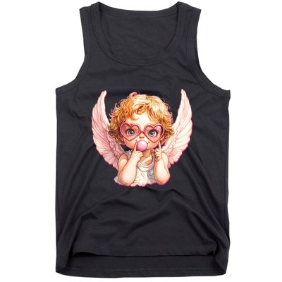 Funny Cute Valentines Day Cupid Bubble Gum Tank Top