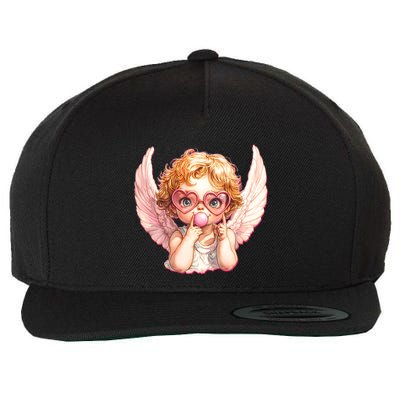 Funny Cute Valentines Day Cupid Bubble Gum Wool Snapback Cap