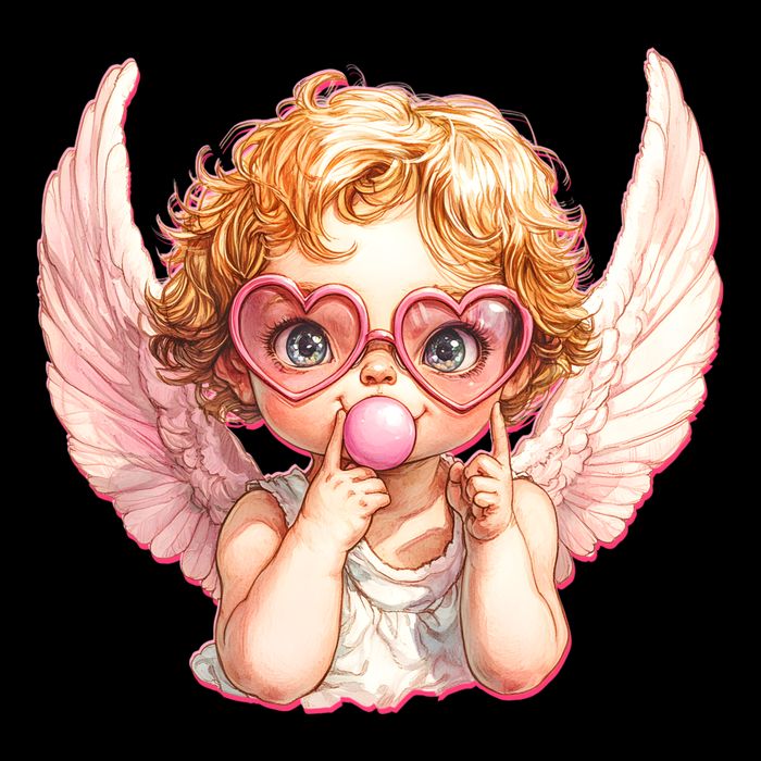 Funny Cute Valentines Day Cupid Bubble Gum Zip Tote Bag
