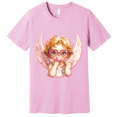 Funny Cute Valentines Day Cupid Bubble Gum Premium T-Shirt