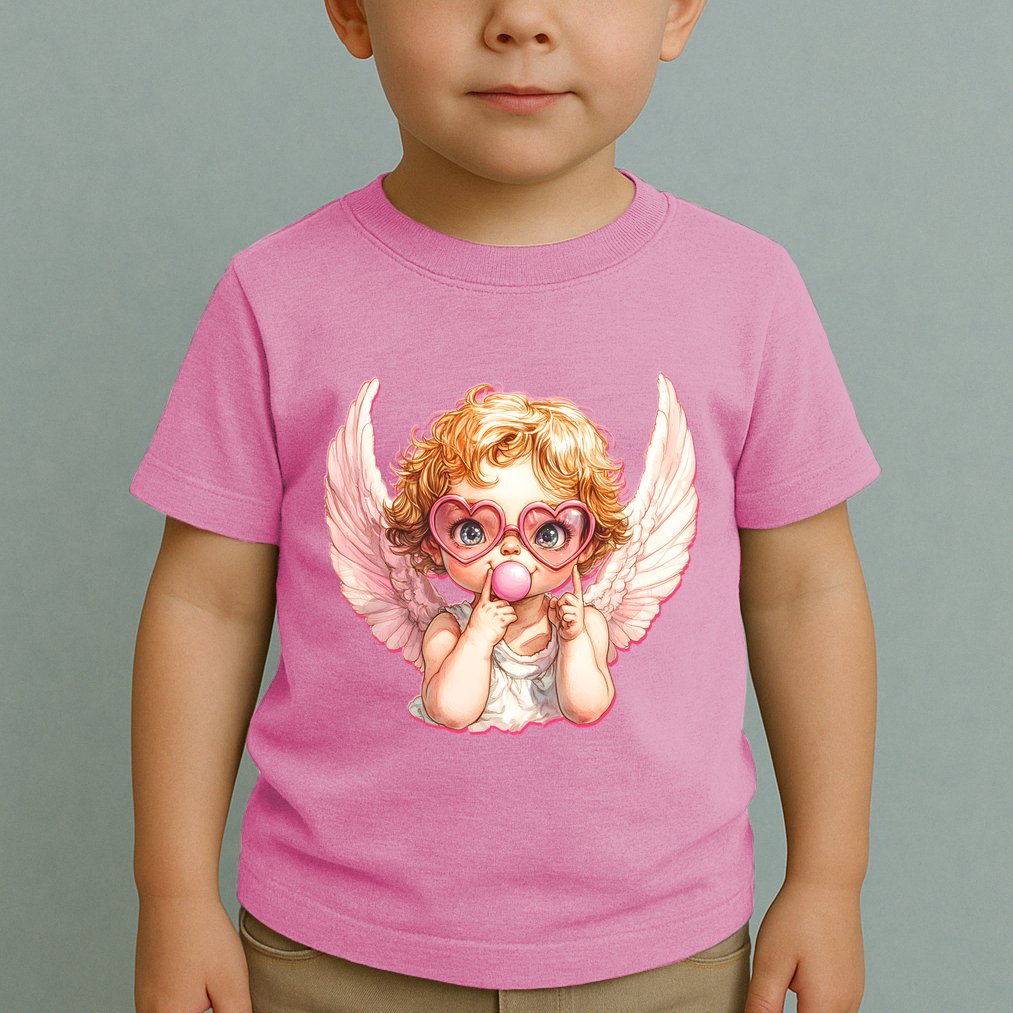 Funny Cute Valentines Day Cupid Bubble Gum Toddler T-Shirt