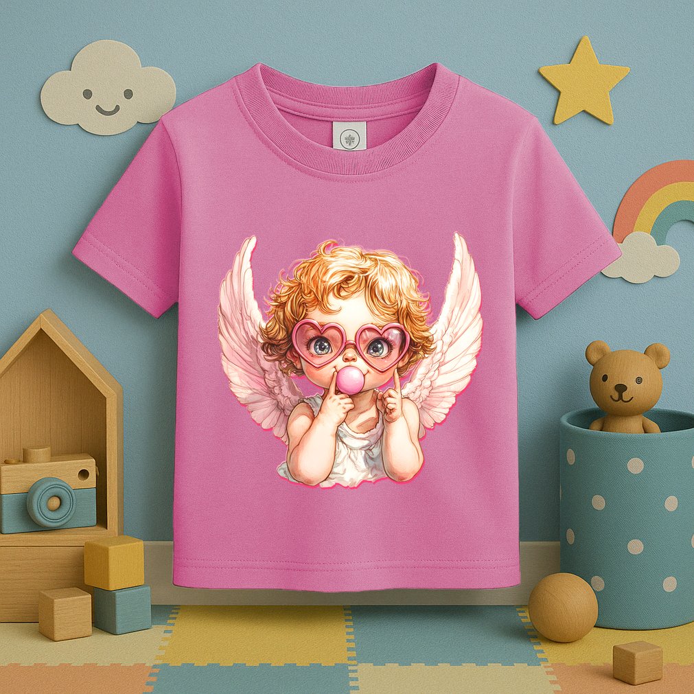 Funny Cute Valentines Day Cupid Bubble Gum Toddler T-Shirt