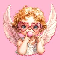 Funny Cute Valentines Day Cupid Bubble Gum Toddler T-Shirt
