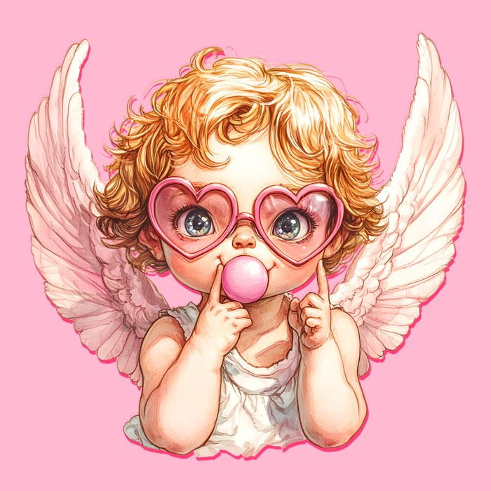 Funny Cute Valentines Day Cupid Bubble Gum Toddler T-Shirt
