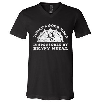 Funny Cute Vintage Retro Heavy Metal Or Heavy Metal V-Neck T-Shirt