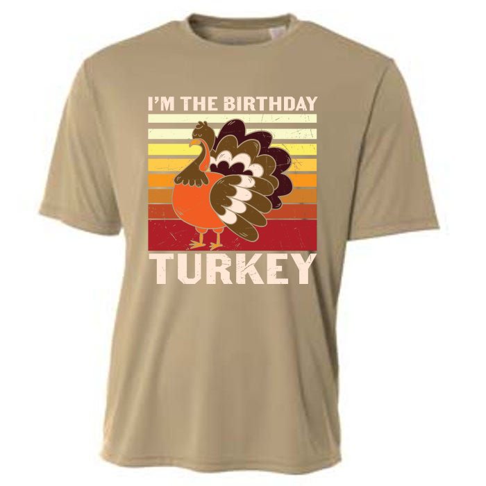 Funny Cute Vintage Thanksgiving I'm Birthday Turkey Cooling Performance Crew T-Shirt