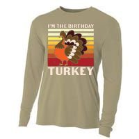 Funny Cute Vintage Thanksgiving I'm Birthday Turkey Cooling Performance Long Sleeve Crew